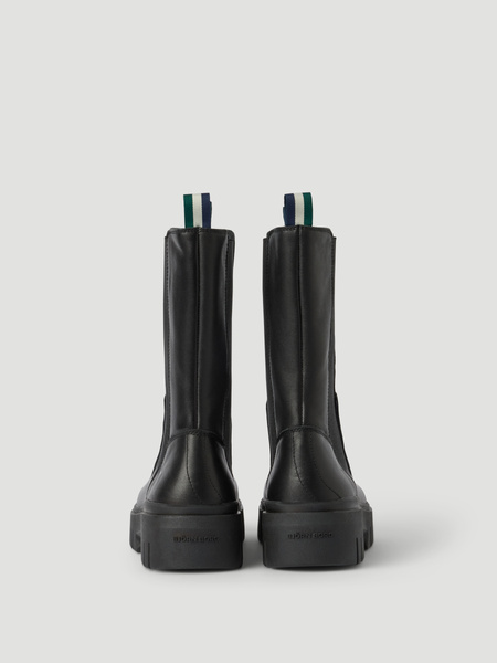 Björn Borg Chelsea High – svarta höga skinnboots dam – baksida