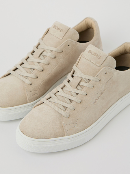 Björn Borg Classic Suede sneakers i beige mocka – baksida