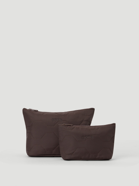Borg Quilted Wash Bag Set