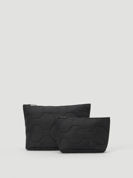 Björn Borg Borg Quilted Wash Bag Set Zwart