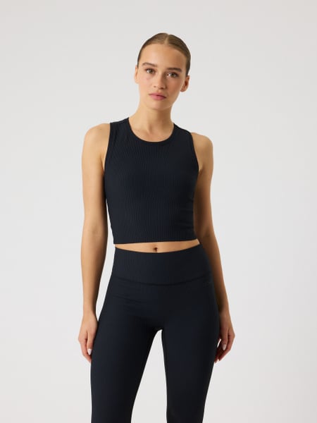 Studio Ribbed Cropped Tank Top