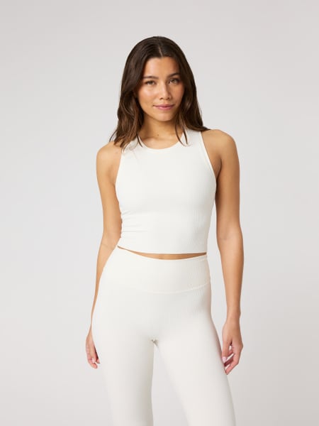 Björn Borg Studio Ribbed Cropped Tank Top Vit, S
