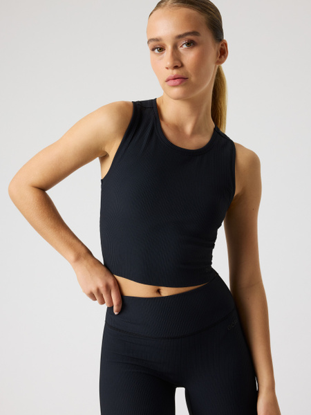 Studio Ribbed Cropped Tank Top