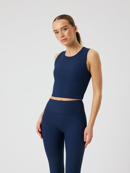 Studio Ribbed Cropped Tank Top