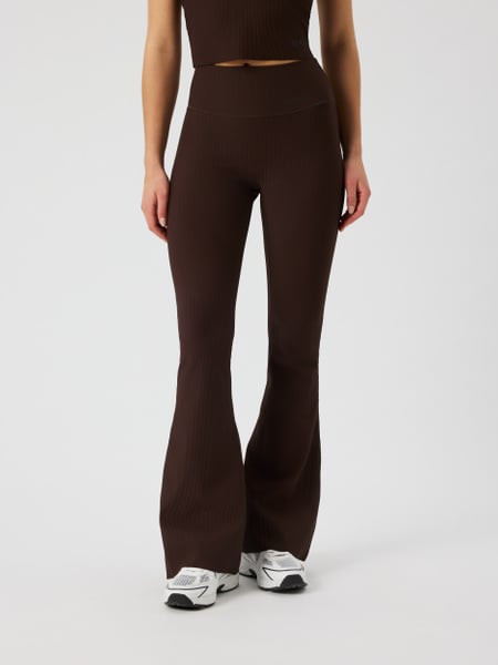 Björn Borg Studio Ribbed Flare Tights Regular Brun, XL