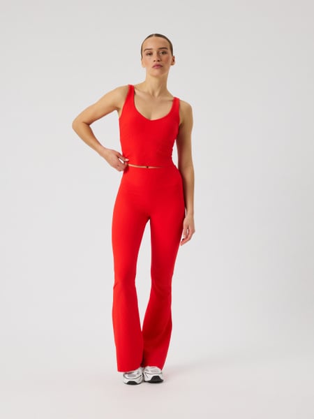 Björn Borg Studio Ribbed Flare Tights Regular Röd, L