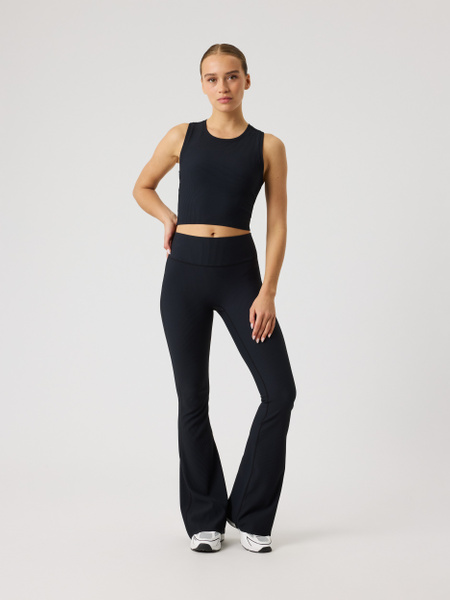 Björn Borg Studio Ribbed Flare Tights Regular Svart, XXL