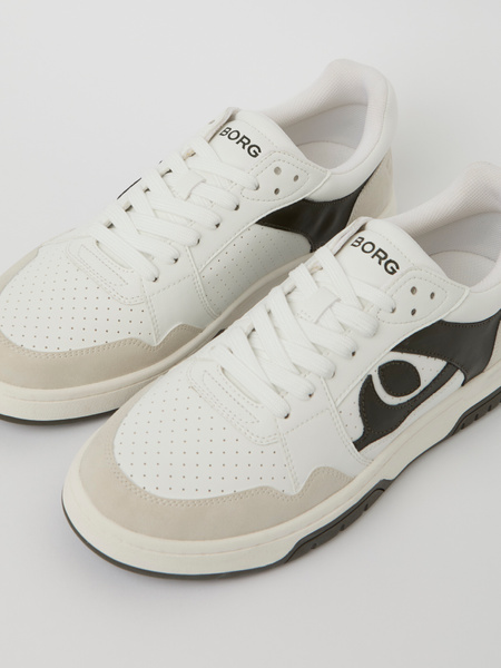Björn Borg Ollie WB sneaker i mockaläder, vit – baksida