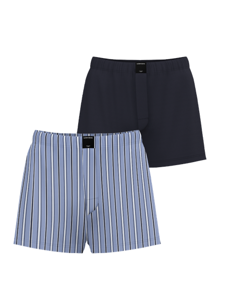 Cotton Stretch Woven Boxers Shorts 2-pack