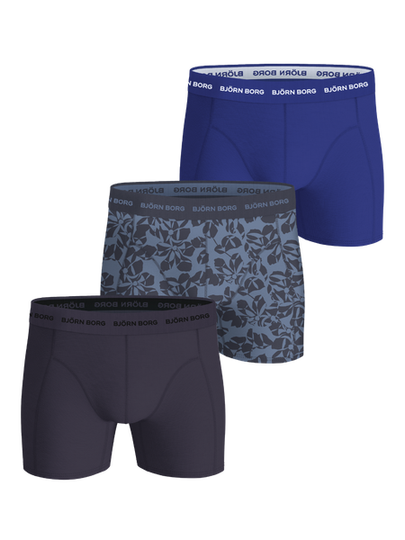 Björn Borg Cotton Stretch Boxers 3 pack Blauw, S