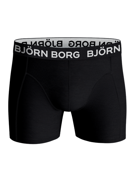 Björn Borg boxer i bomullsstretch, 7-pack svart – baksida