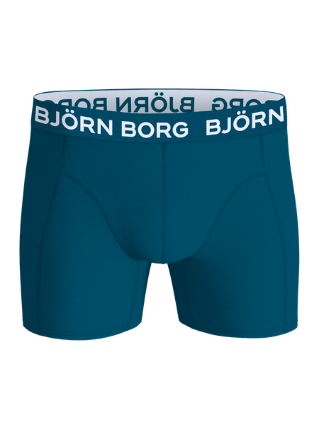 Björn Borg Cotton Stretch Boxers 5-pack i blått – herrboxers – baksida