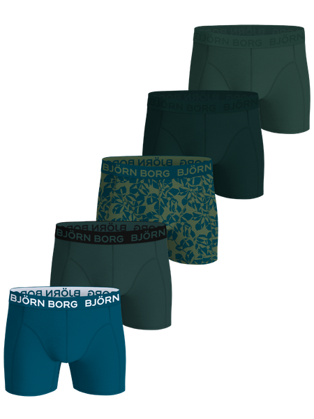 Björn Borg Cotton Stretch Boxers 5-pack Blå, L