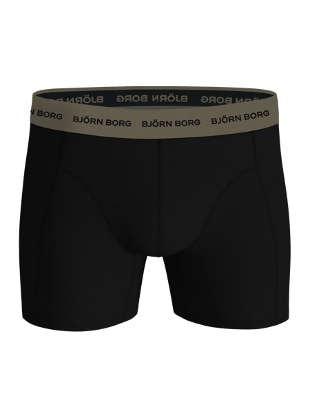 Björn Borg Cotton Stretch Boxers 5-pack – svart bomullsstretch – baksida