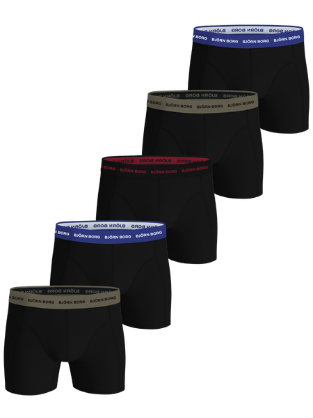 Björn Borg Cotton Stretch Boxers 5 pack Zwart, S