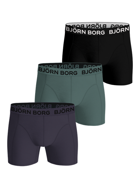 BJÖRN BORG Negro Bamboo Cotton Blend Boxers 3-pack
