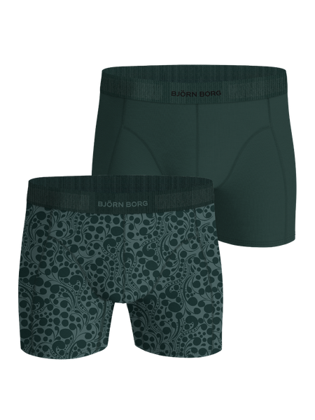 Björn Borg Organic Cotton Stretch Boxers 2 pack Groen, XS