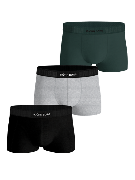 Björn Borg Organic Cotton Stretch Trunks 3 pack Zwart, S