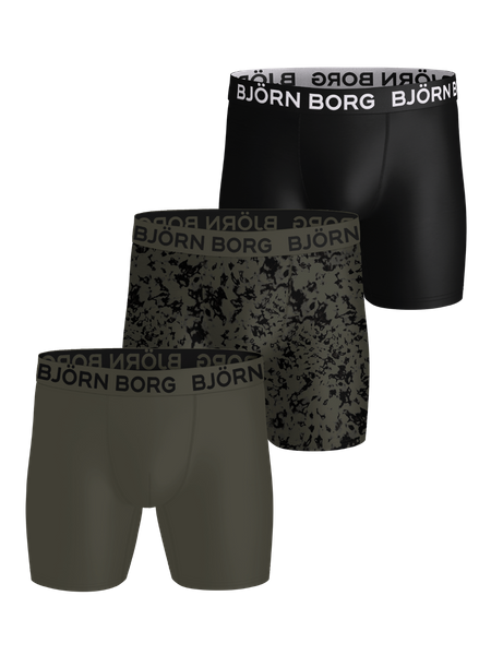 Björn Borg Sports Microfiber Boxers 3 pack Zwart, XXL