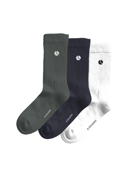 Björn Borg Core Crew Socks 3 pack Groen, 41 45