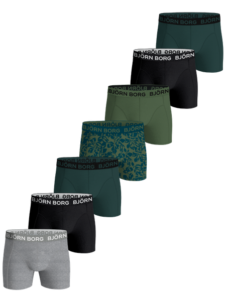 Björn Borg Cotton Stretch Boxers 7 pack Zwart, 134 140