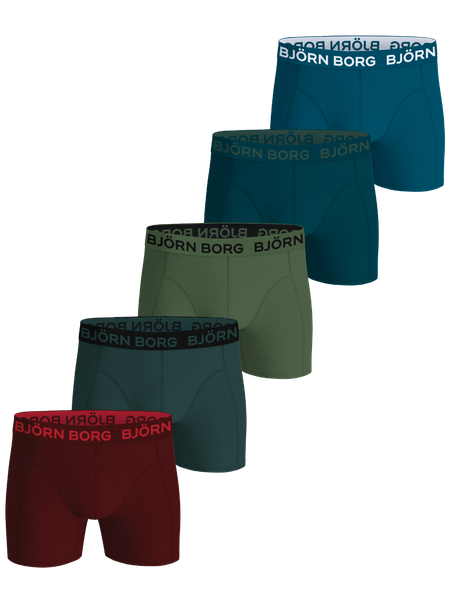Björn Borg Cotton Stretch Boxers 5 pack Blauw, 122 128