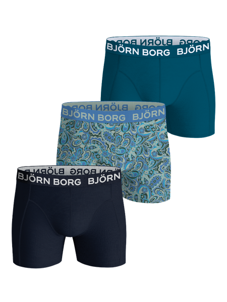 Björn Borg Cotton Stretch Boxers 3 pack Blauw, 158 164
