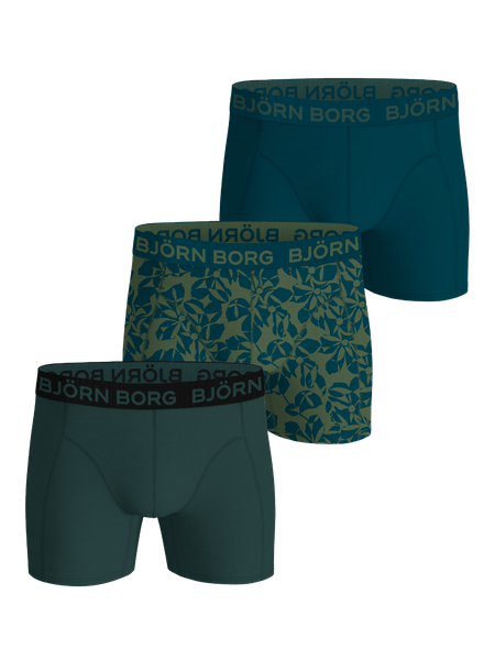 Björn Borg Cotton Stretch Boxers 3 pack Groen, 158 164