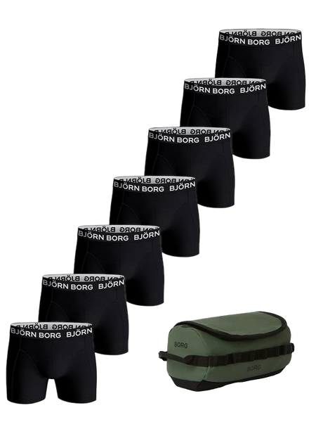 Björn Borg Cotton Stretch Boxers Wash Bag 7 pack Multi, S