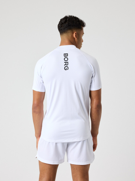 Björn Borg Borg Mock Neck t-shirt i vitt för herr – baksida