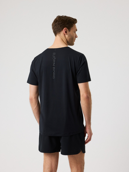 Björn Borg Feather tränings-t-shirt i svart, herr – baksida