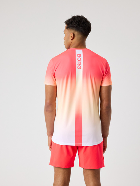 Björn Borg Ace tryckt t-shirt herr i rosa, fyrvägsstretch – baksida