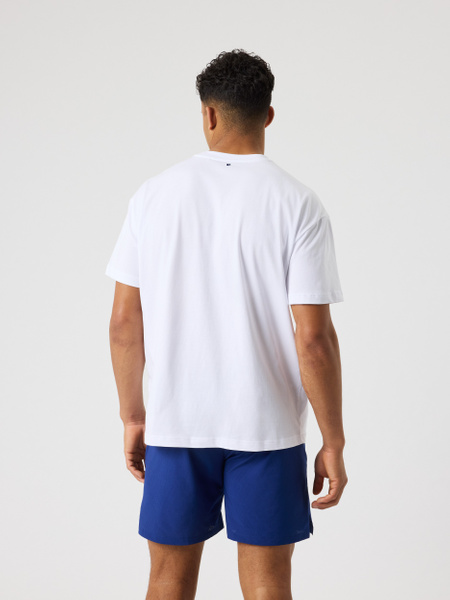 Björn Borg Gym Oversized T-shirt i vit – luftig träningströja – baksida