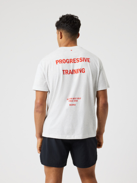 Björn Borg Gym Oversized T-shirt i grått – baksida