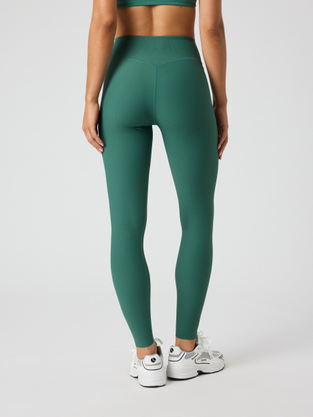 Björn Borg Studio Ribbed gymtights i grönt – baksida