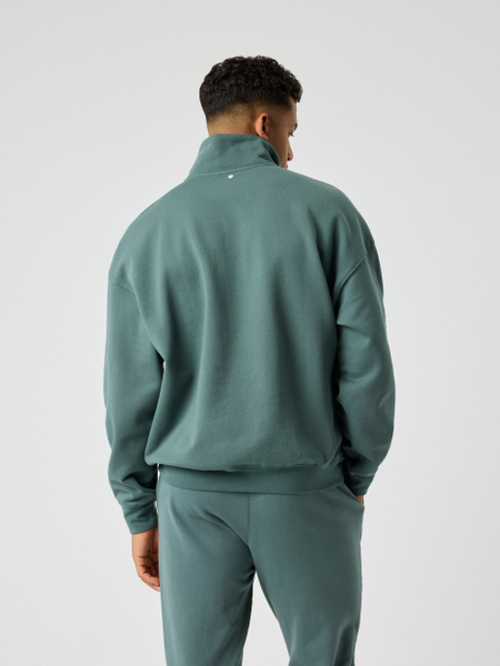 Björn Borg oversized half-zip i grönt, herr – baksida