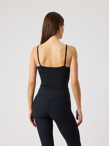 Björn Borg Studio Soft Cropped Tank Top i svart – baksida