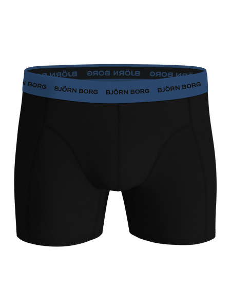 Björn Borg Cotton Stretch boxer 3-pack i svart, mjuk vardagsboxer – baksida