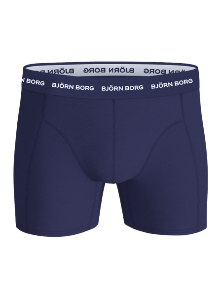 Björn Borg Cotton Stretch boxer 3-pack i grått, skön bomullskänsla – baksida