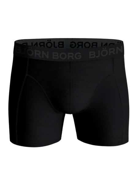 Björn Borg Cotton Stretch boxer 5-pack svart, tidlös passform – baksida
