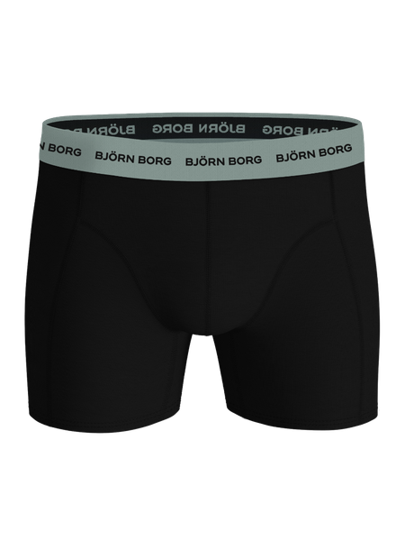 Björn Borg Cotton Stretch boxer 5-pack i svart, pålitlig komfort – baksida