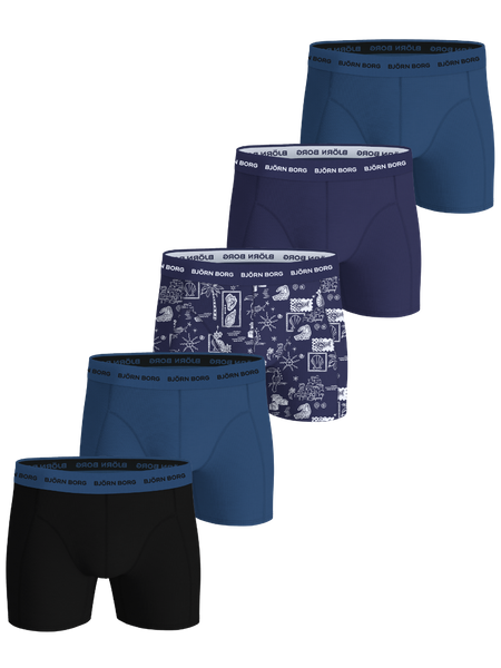 Björn Borg Cotton Stretch Boxers 5-pack Svart, XXL | Apparel & Accessories - Clothing - Underwear & Socks - Underwear | ModeLejon