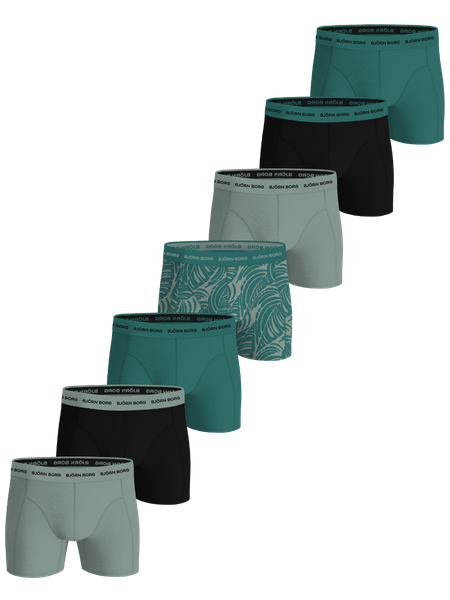 Björn Borg Cotton Stretch Boxers 7-pack Sort, L