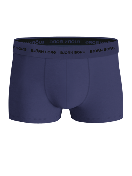 Björn Borg Cotton Stretch trunks 3-pack, blå herrkalsonger – baksida
