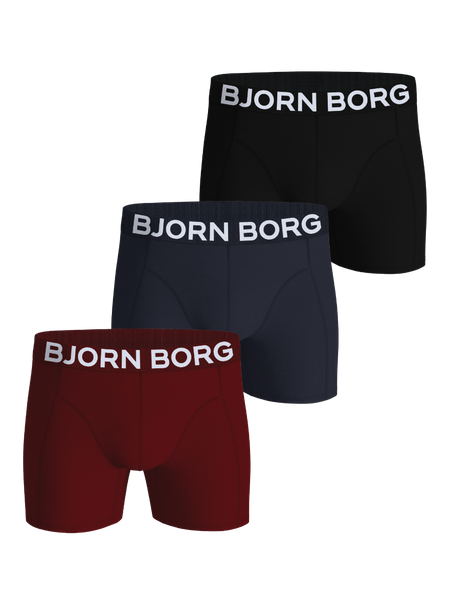 Björn Borg Organic Cotton Stretch Boxers 3-pack Sort, L