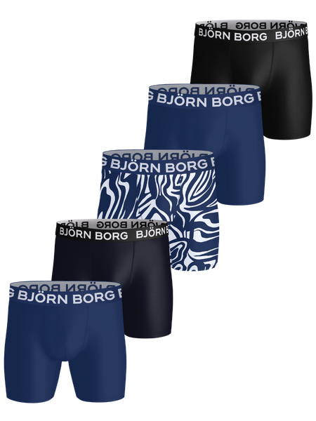 Björn Borg Sports Microfiber Boxers 5-pack Svart, XXL | Apparel & Accessories - Clothing - Underwear & Socks - Underwear | ModeLejon