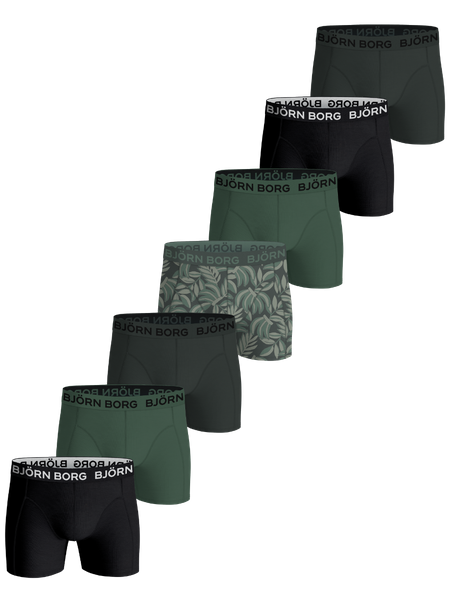 Björn Borg Cotton Stretch Boxers 7-pack Sort, 122-128