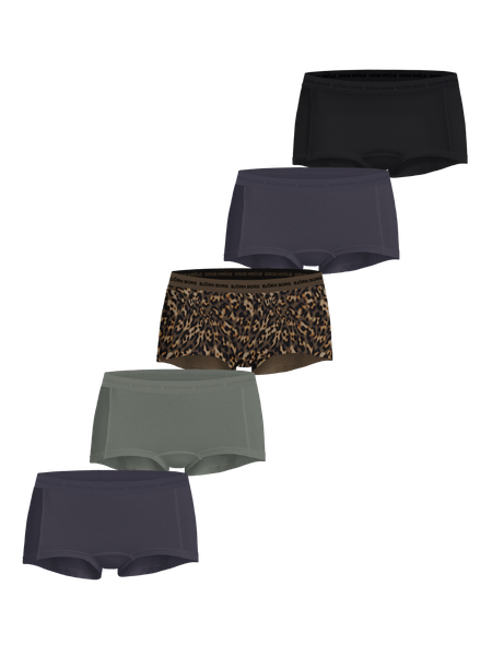 Björn Borg Everyday Cotton Boxer Shorts 5-pack Sort, M