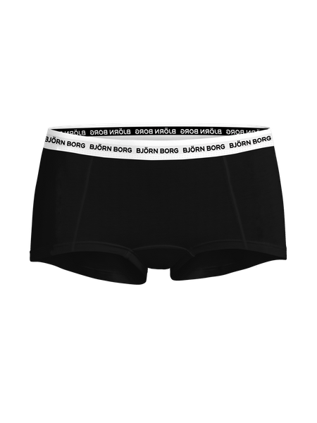 Björn Borg Logo boxershorts dam 3-pack i svart bomull – baksida