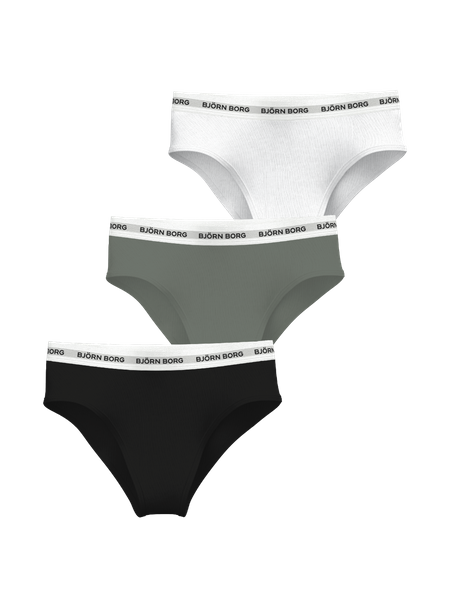 Björn Borg högmidjade logotrosor 3-pack i svart – baksida